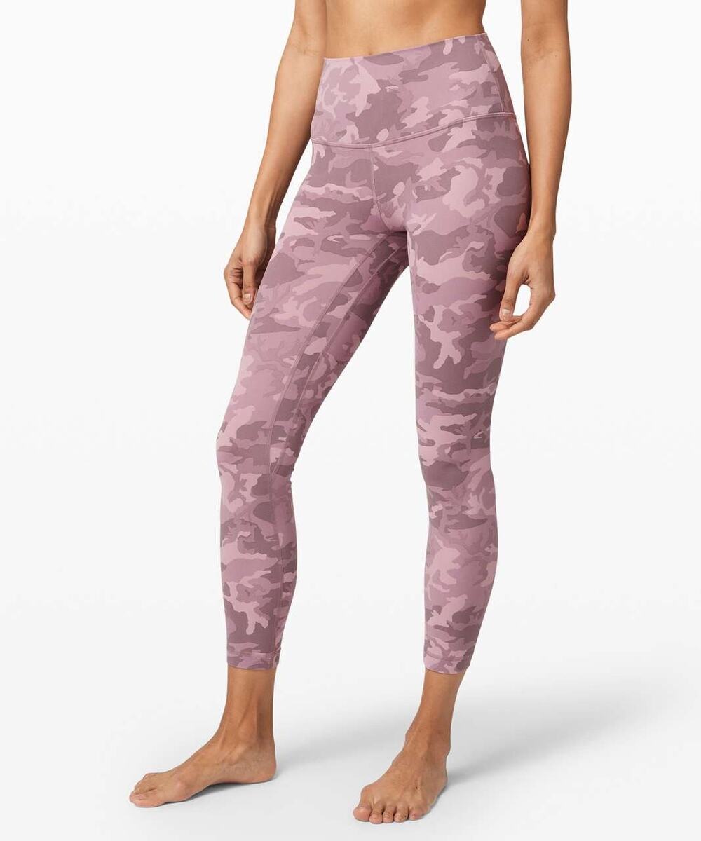 Lululemon | Align II High Waist 24” Pink Cropped Camouflage Leggings Workout
